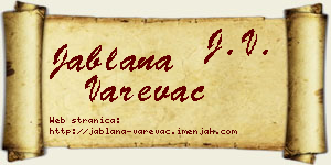 Jablana Varevac vizit kartica